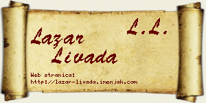 Lazar Livada vizit kartica
